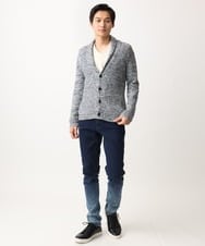MKLGC02190 MK MICHEL KLEIN HOMME(MKミッシェルクランオム) グラデーションスキニーデニム ネイビー