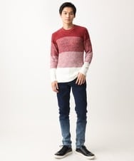 MKLGC02190 MK MICHEL KLEIN HOMME(MKミッシェルクランオム) グラデーションスキニーデニム ネイビー