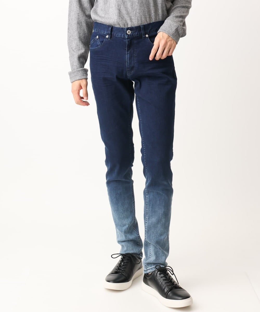 MKLGC02190 MK MICHEL KLEIN HOMME(MKミッシェルクランオム) グラデーションスキニーデニム ネイビー