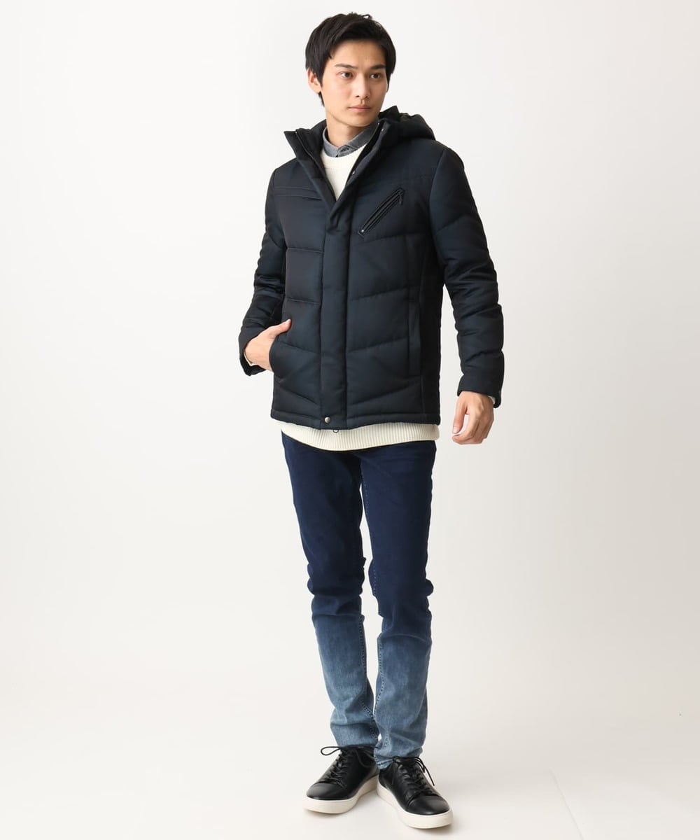 MKLGC02190 MK MICHEL KLEIN HOMME(MKミッシェルクランオム) グラデーションスキニーデニム ネイビー