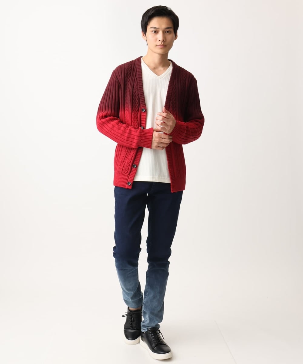 MKLGC02190 MK MICHEL KLEIN HOMME(MKミッシェルクランオム) グラデーションスキニーデニム ネイビー