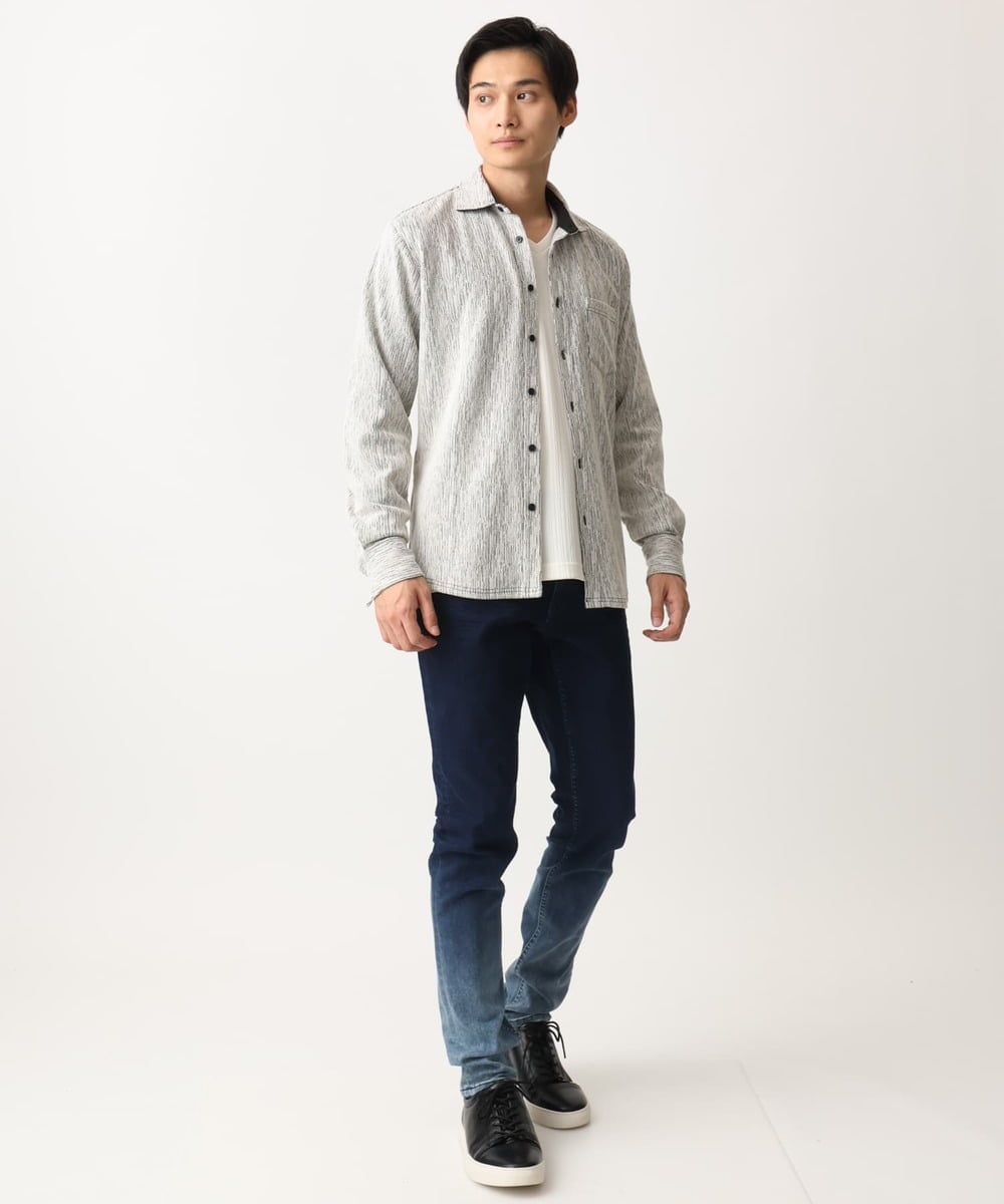MKLGC02190 MK MICHEL KLEIN HOMME(MKミッシェルクランオム) グラデーションスキニーデニム ネイビー