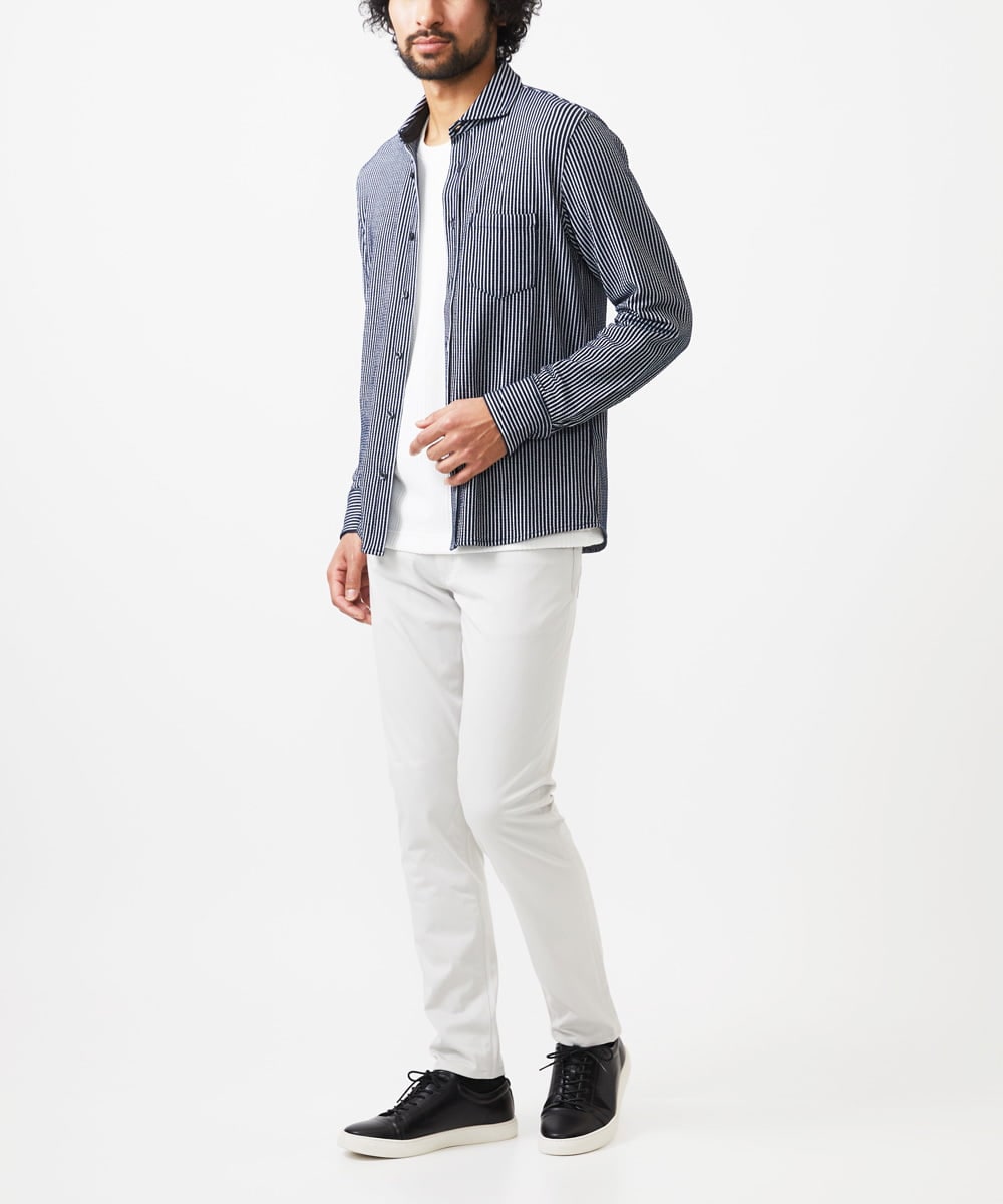 MKLGC04090 MK MICHEL KLEIN HOMME(MKミッシェルクランオム) 【全5サイズ展開】マジックストレッチパンツ/2025年SS アイボリー