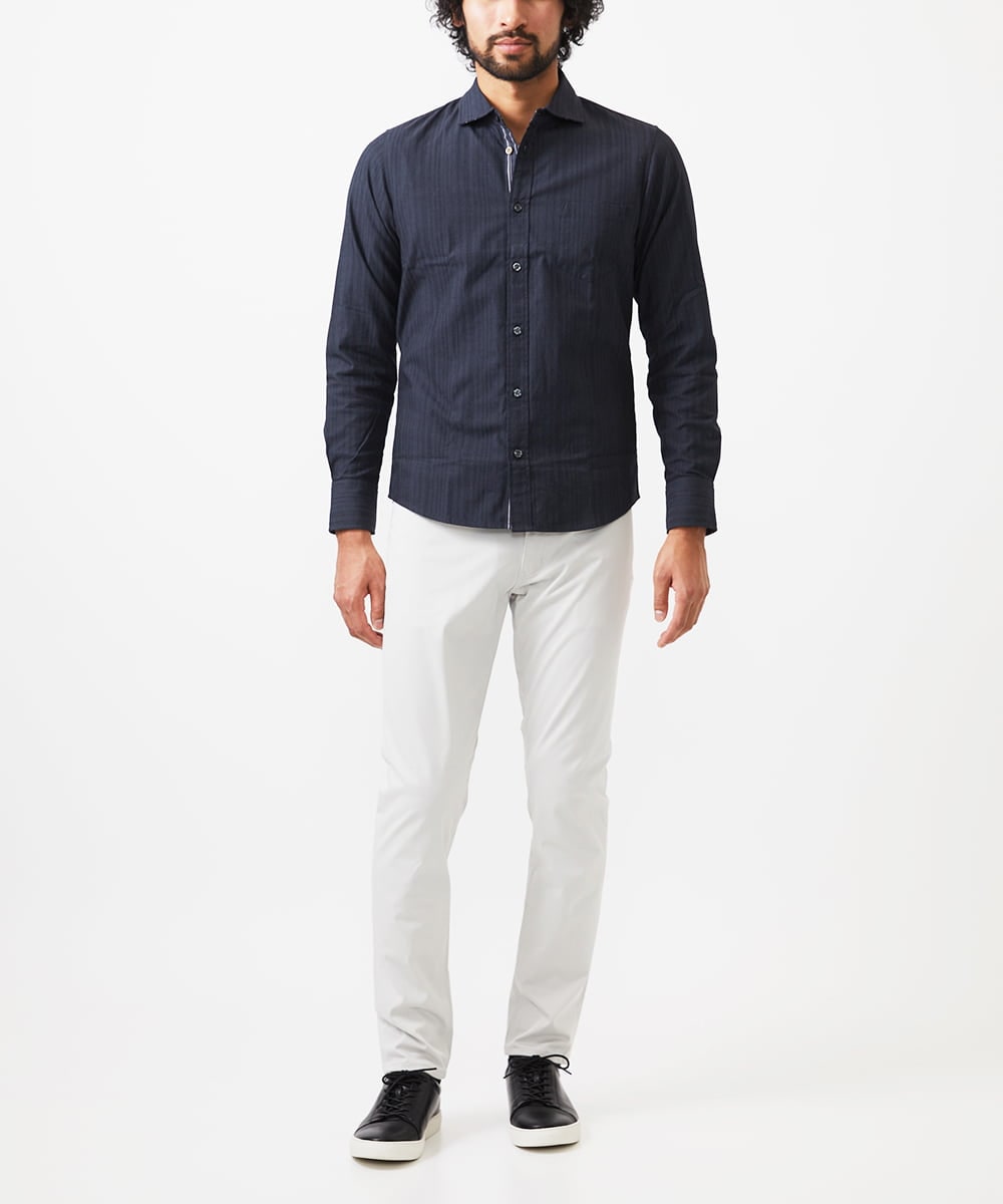 MKLGC04090 MK MICHEL KLEIN HOMME(MKミッシェルクランオム) 【全5サイズ展開】マジックストレッチパンツ/2025年SS アイボリー