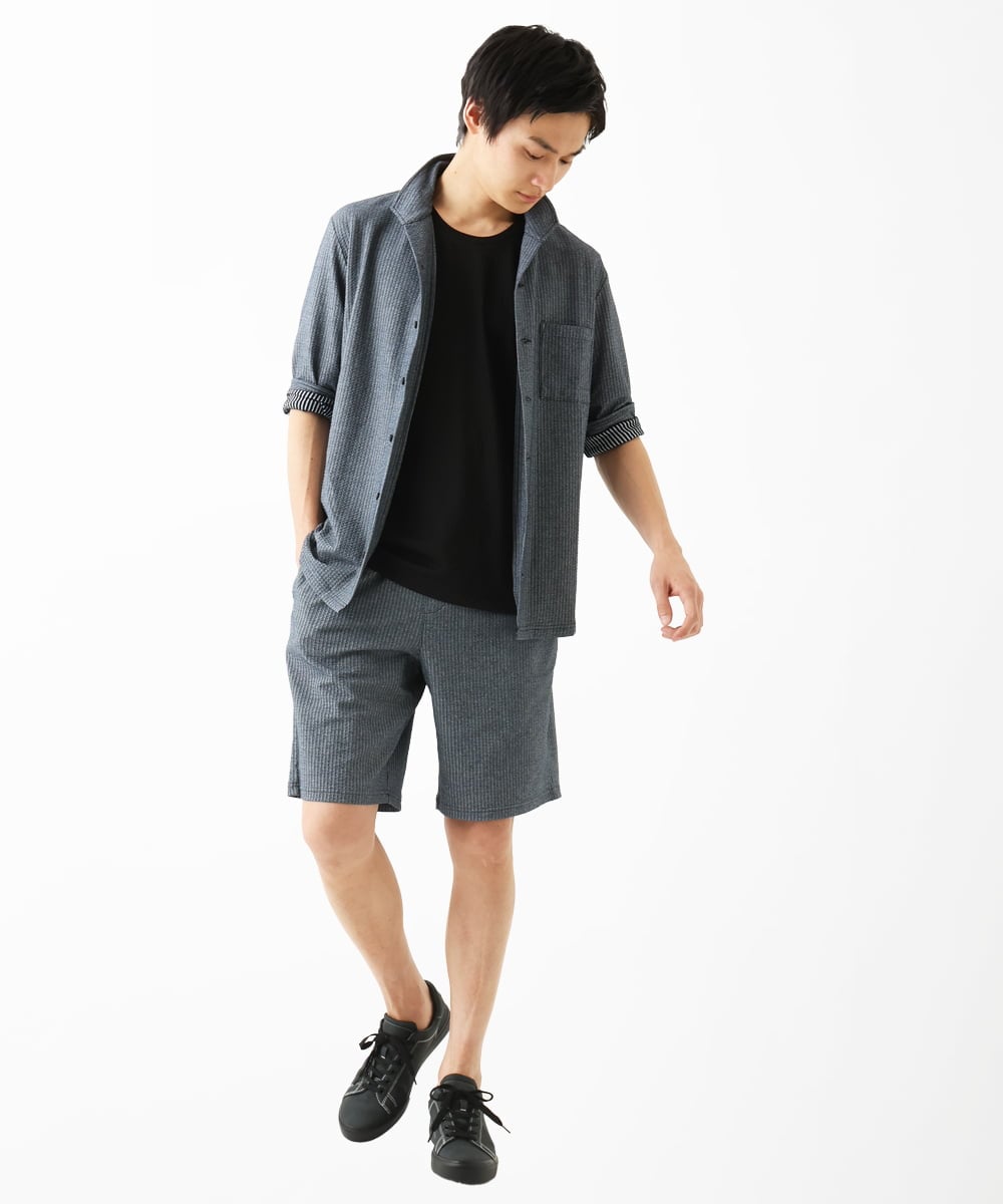 MKLGC32080 MK MICHEL KLEIN HOMME(MKミッシェルクランオム) ショートパンツ / CNサッカージャージ ブルー