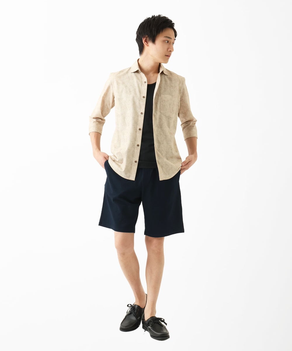 MKLGC32080 MK MICHEL KLEIN HOMME(MKミッシェルクランオム) ショートパンツ / CNサッカージャージ ネイビー