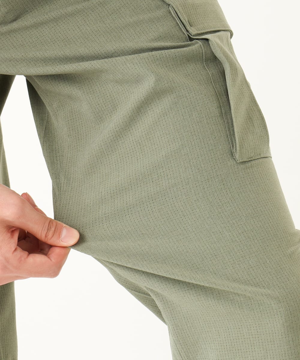 MKLGC42120 MK MICHEL KLEIN HOMME(MKミッシェルクランオム) クロップドパンツ / リネアーストレッチ　 グリーン