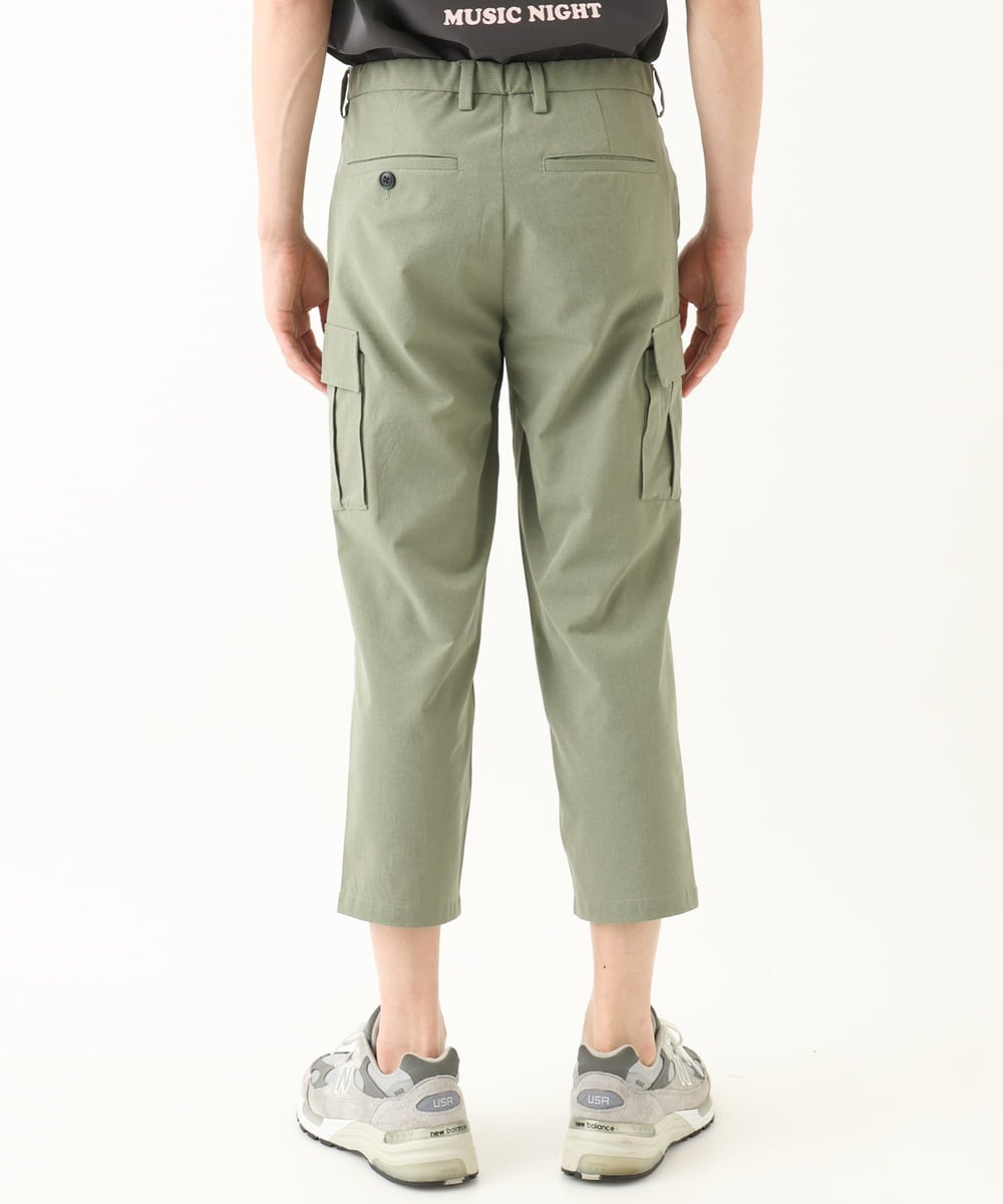 MKLGC42120 MK MICHEL KLEIN HOMME(MKミッシェルクランオム) クロップドパンツ / リネアーストレッチ　 グリーン