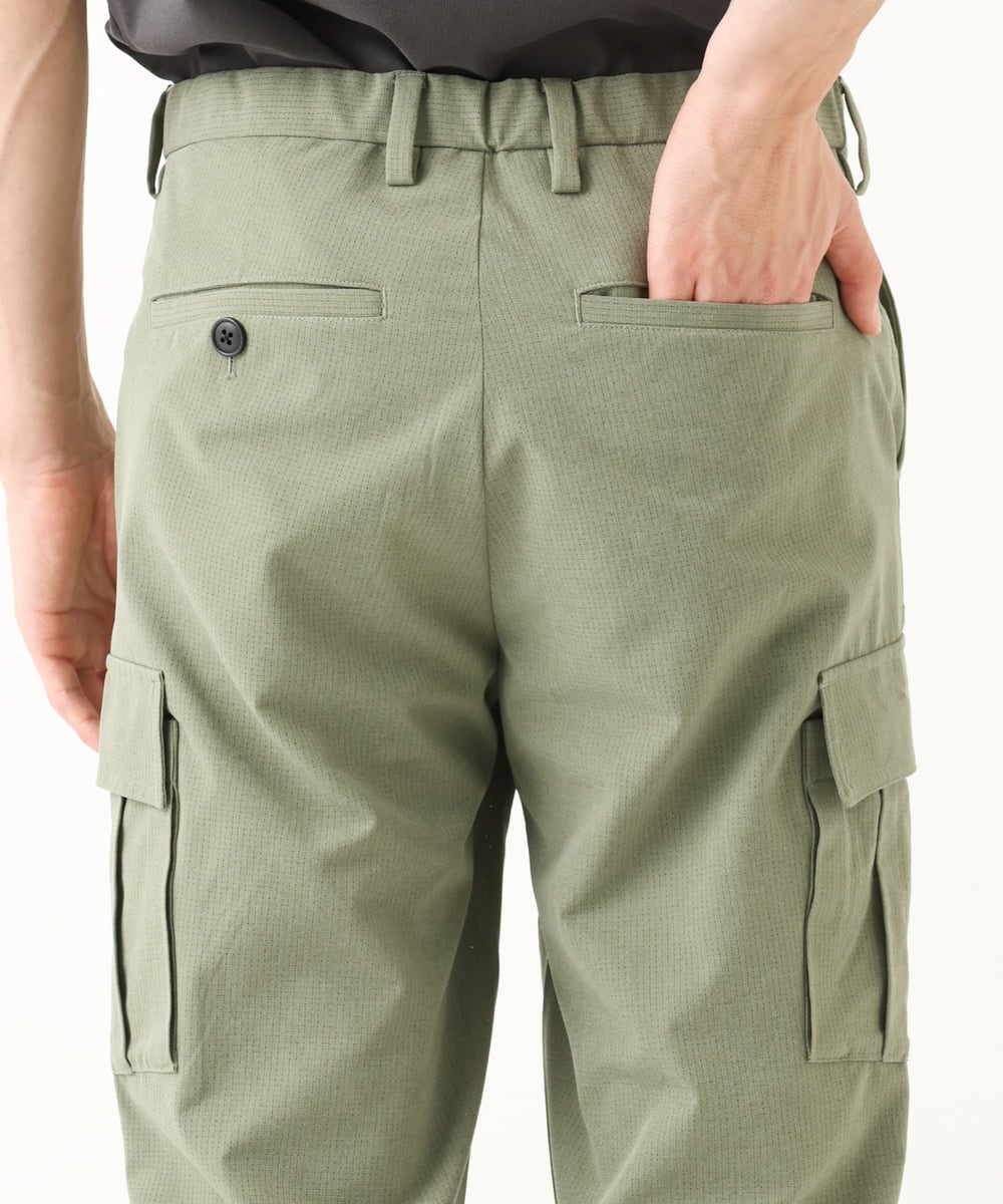 MKLGC42120 MK MICHEL KLEIN HOMME(MKミッシェルクランオム) クロップドパンツ / リネアーストレッチ　 グリーン