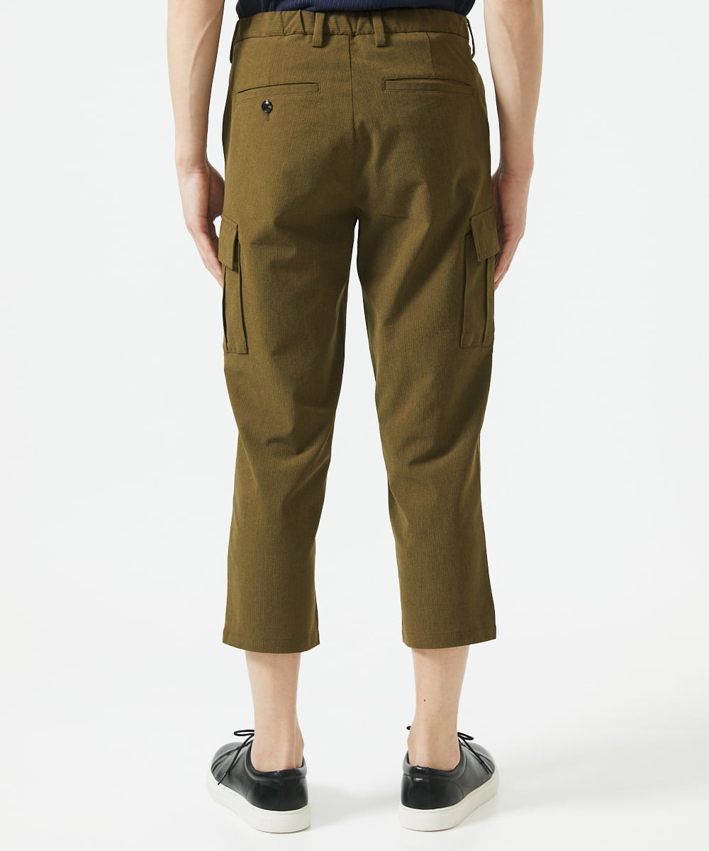 MKLGC42120 MK MICHEL KLEIN HOMME(MKミッシェルクランオム) クロップドパンツ / リネアーストレッチ　 カーキ