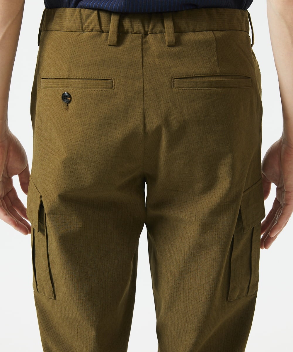 MKLGC42120 MK MICHEL KLEIN HOMME(MKミッシェルクランオム) クロップドパンツ / リネアーストレッチ　 カーキ
