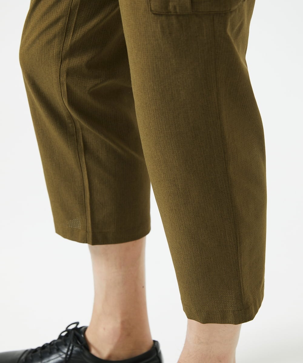 MKLGC42120 MK MICHEL KLEIN HOMME(MKミッシェルクランオム) クロップドパンツ / リネアーストレッチ　 カーキ