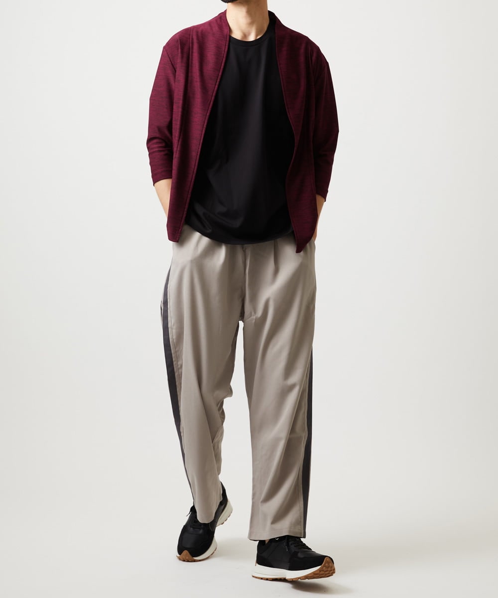 MKLGC84090 MK MICHEL KLEIN HOMME(MKミッシェルクランオム) サイドラインスラックス アイボリー