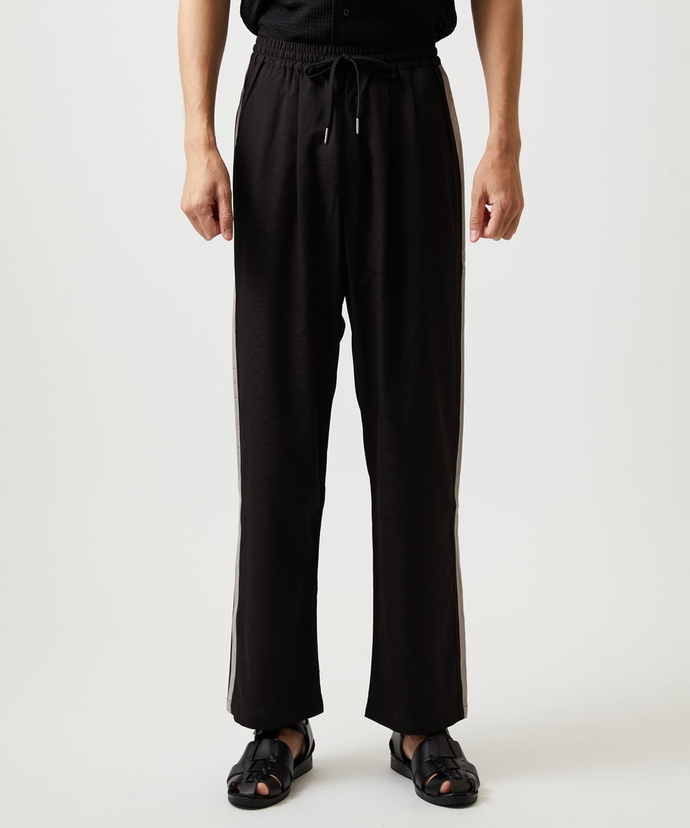 MKLGC84090 MK MICHEL KLEIN HOMME(MKミッシェルクランオム) サイドラインスラックス ブラック