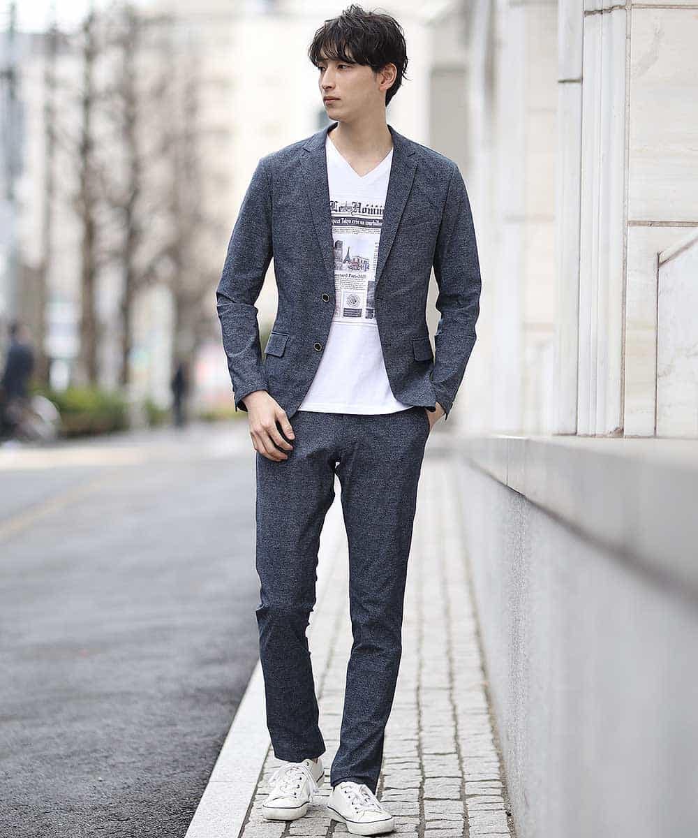 MKLGJ63130 MK MICHEL KLEIN HOMME(MKミッシェルクランオム) パンツ／AIRメッシュ ブルー