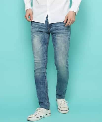 MK MICHEL KLEIN HOMME(MK ミッシェルクランオム) パンツ／ダメージJOGデニム ネイビー/紺 48