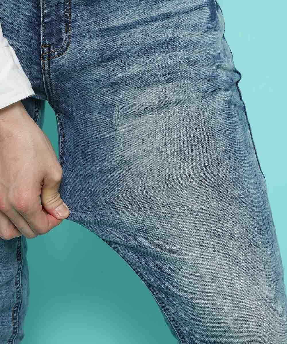 MKLGK09090 MK MICHEL KLEIN HOMME(MKミッシェルクランオム) パンツ／ダメージJOGデニム ネイビー