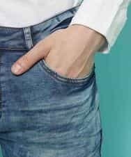 MKLGK09090 MK MICHEL KLEIN HOMME(MKミッシェルクランオム) パンツ／ダメージJOGデニム ネイビー