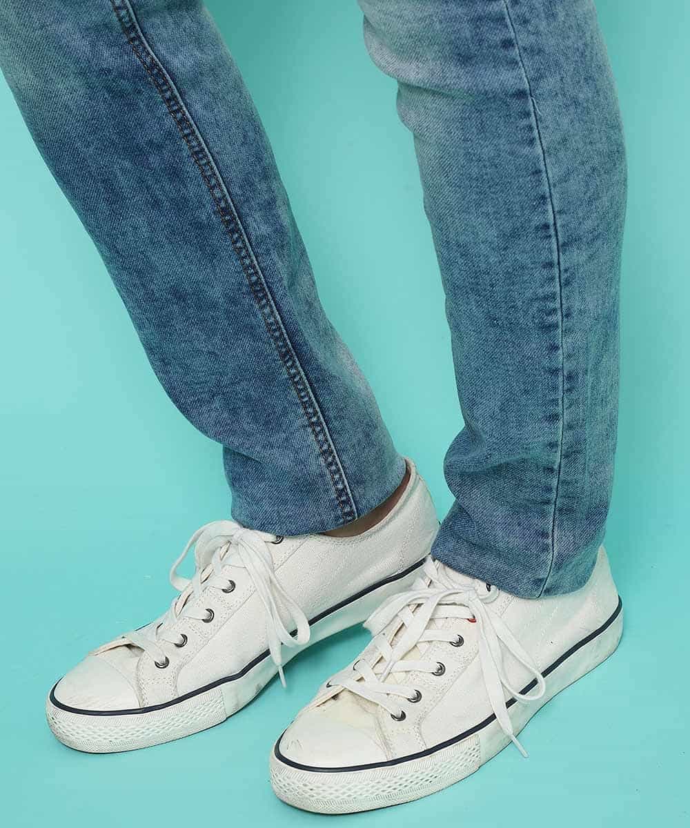 MKLGK09090 MK MICHEL KLEIN HOMME(MKミッシェルクランオム) パンツ／ダメージJOGデニム ネイビー