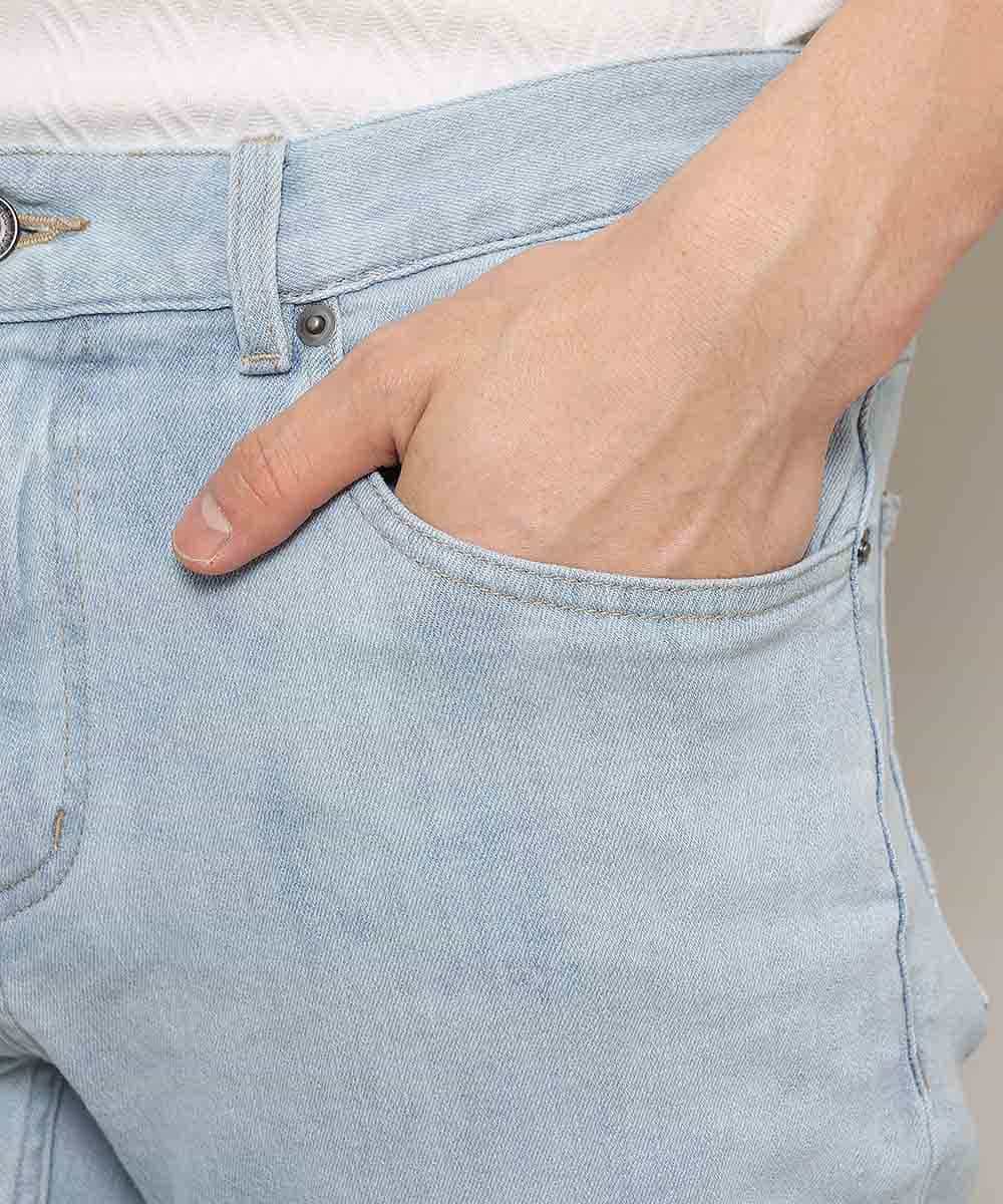MKLGL01090 MK MICHEL KLEIN HOMME(MKミッシェルクランオム) パンツ／ストレッチデニム ライトブルー