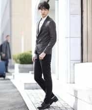 MKLGL05090 MK MICHEL KLEIN HOMME(MKミッシェルクランオム) パンツ／キューブストレッチ ブラック