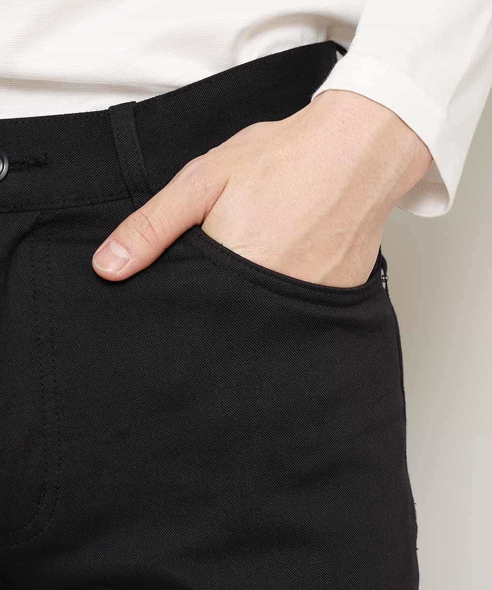 MKLGL05090 MK MICHEL KLEIN HOMME(MKミッシェルクランオム) パンツ／キューブストレッチ ブラック