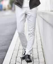 MKLGL08110 MK MICHEL KLEIN HOMME(MKミッシェルクランオム) パンツ／オセロックツイルストレッチ ホワイト