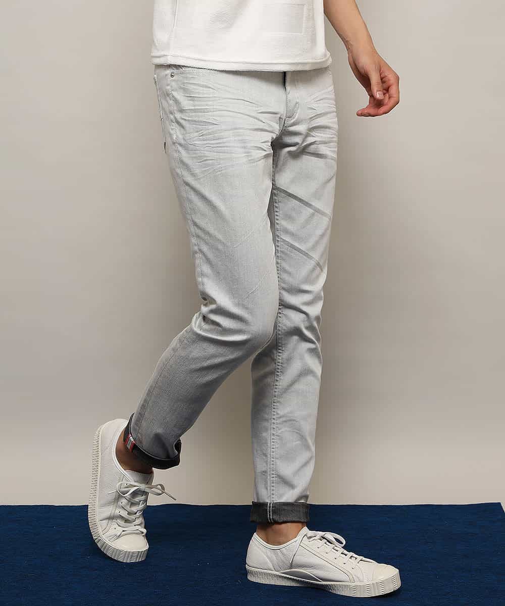 MKLGL08110 MK MICHEL KLEIN HOMME(MKミッシェルクランオム) パンツ／オセロックツイルストレッチ ホワイト