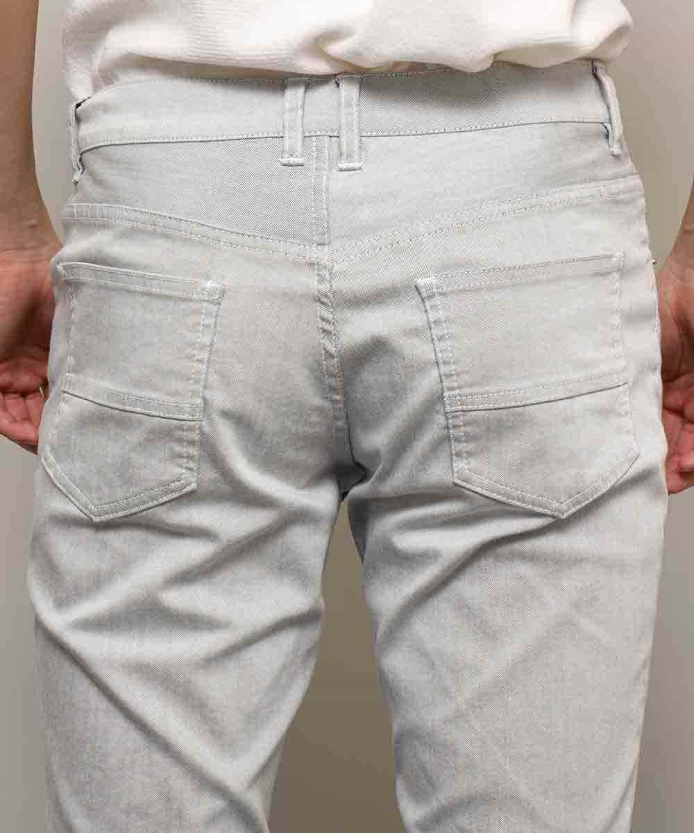 MKLGL08110 MK MICHEL KLEIN HOMME(MKミッシェルクランオム) パンツ／オセロックツイルストレッチ ホワイト