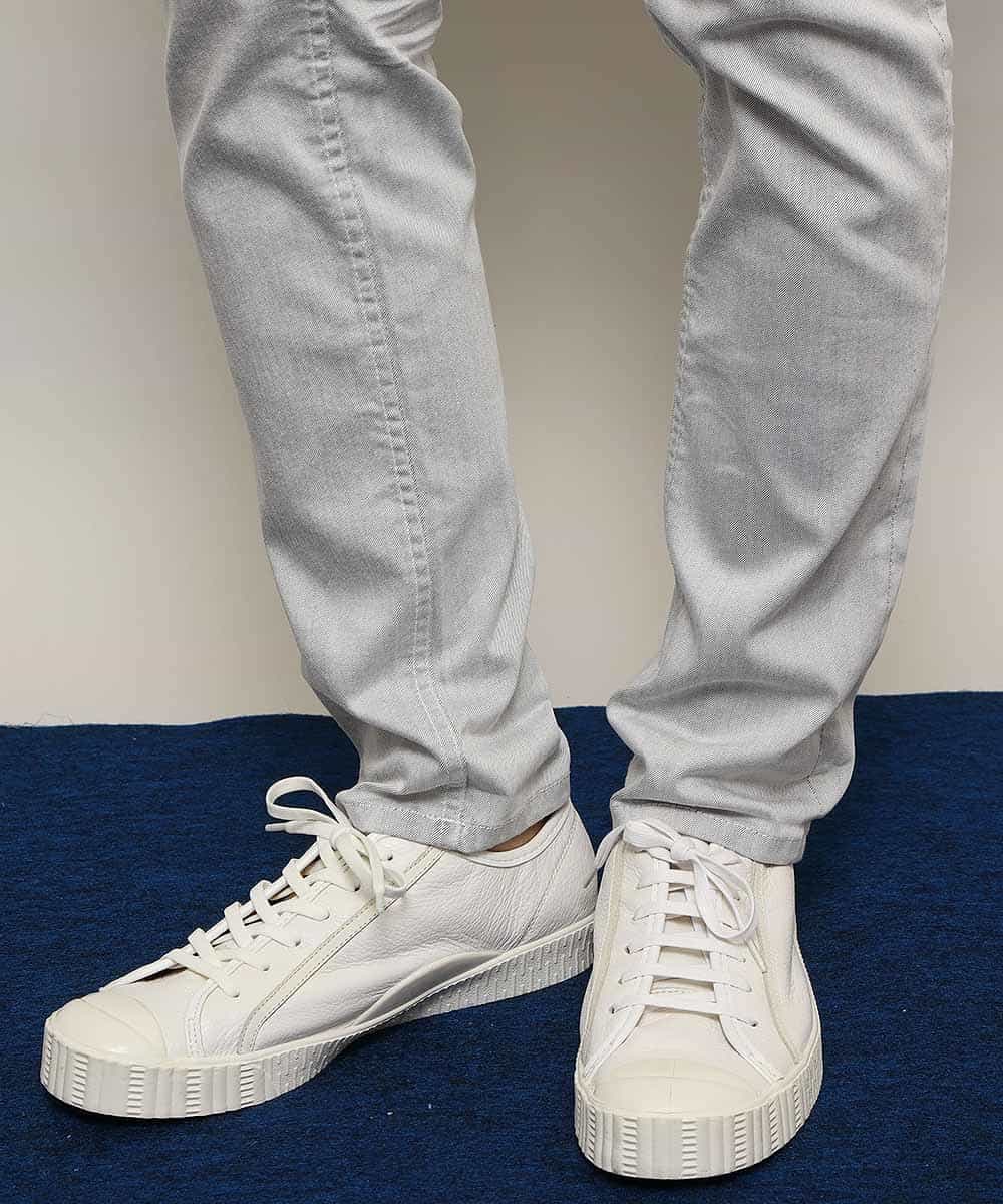 MKLGL08110 MK MICHEL KLEIN HOMME(MKミッシェルクランオム) パンツ／オセロックツイルストレッチ ホワイト