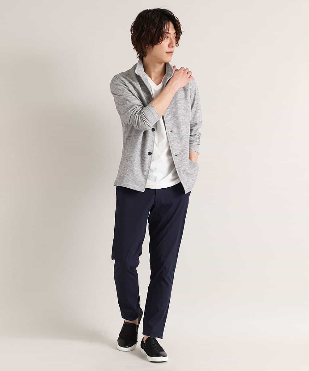 MKLGM61110 MK MICHEL KLEIN HOMME(MKミッシェルクランオム) 【涼しい/快適ストレッチ】クールMAXピケストレッチ ネイビー
