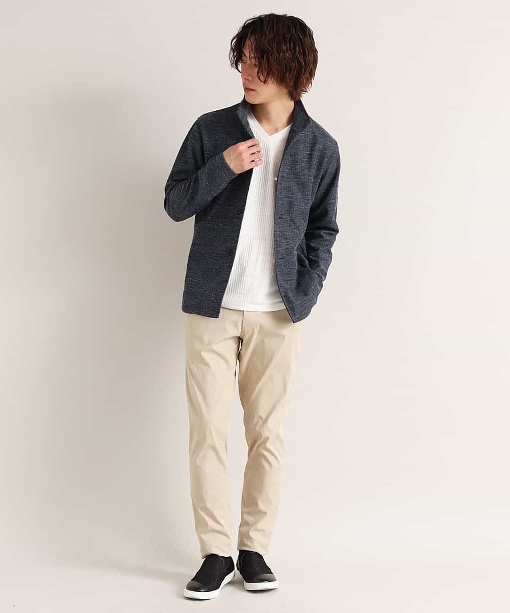 MKLGM61110 MK MICHEL KLEIN HOMME(MKミッシェルクランオム) 【涼しい/快適ストレッチ】クールMAXピケストレッチ アイボリー