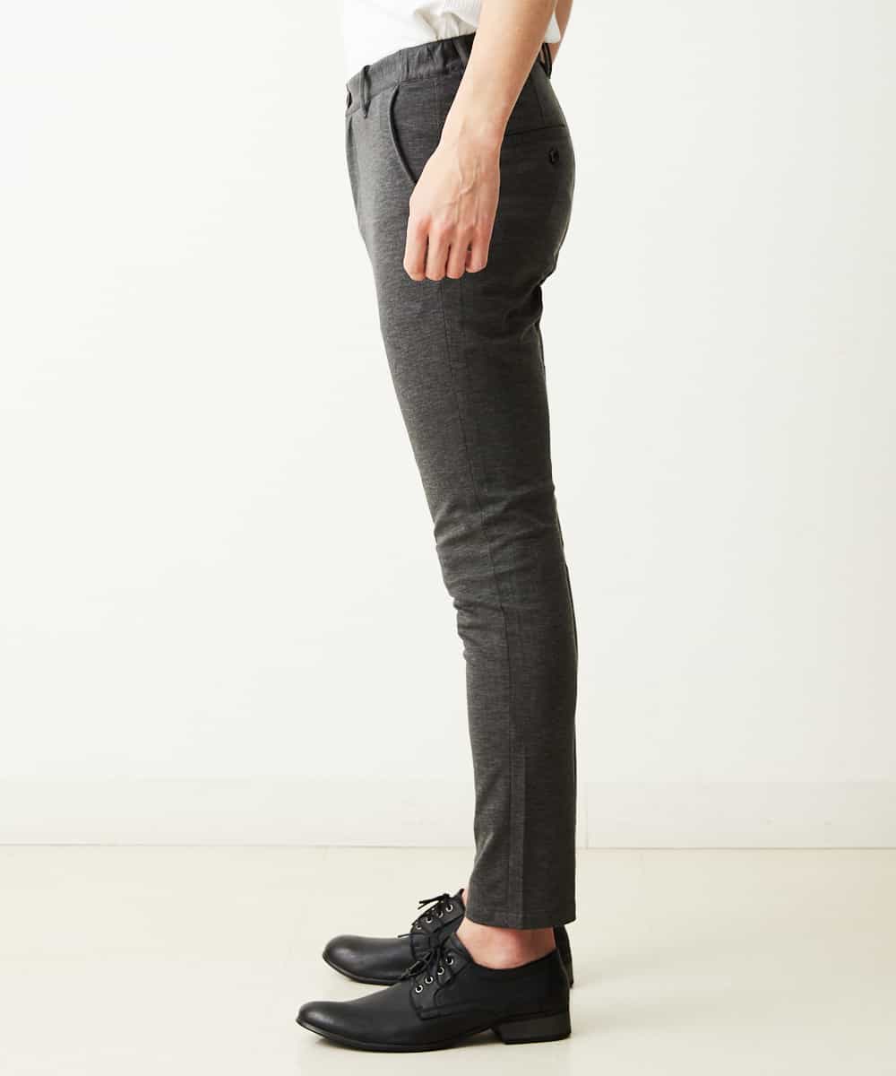 MKLGM64110 MK MICHEL KLEIN HOMME(MKミッシェルクランオム) コンパクトシルキーセットアップパンツ ダークグレー