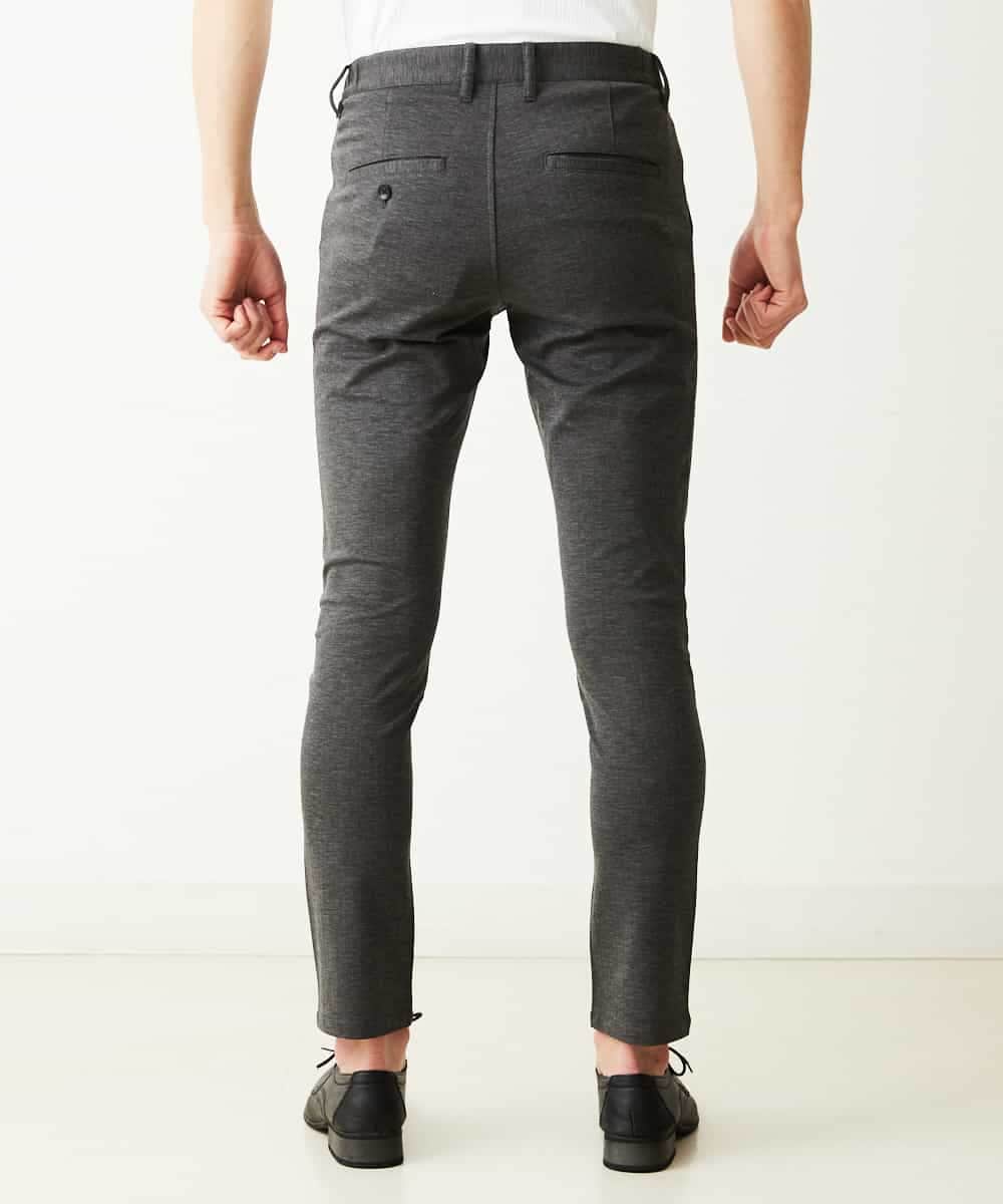 MKLGM64110 MK MICHEL KLEIN HOMME(MKミッシェルクランオム) コンパクトシルキーセットアップパンツ ダークグレー