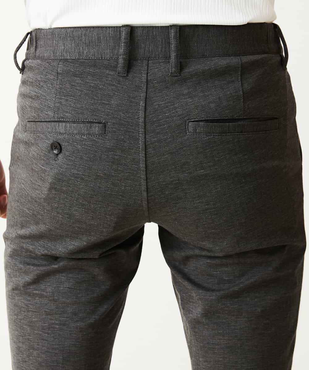 MKLGM64110 MK MICHEL KLEIN HOMME(MKミッシェルクランオム) コンパクトシルキーセットアップパンツ ダークグレー