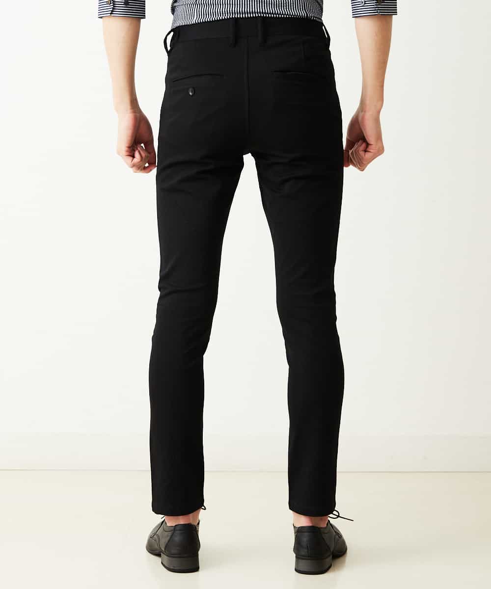 MKLGM64110 MK MICHEL KLEIN HOMME(MKミッシェルクランオム) コンパクトシルキーセットアップパンツ ブラック