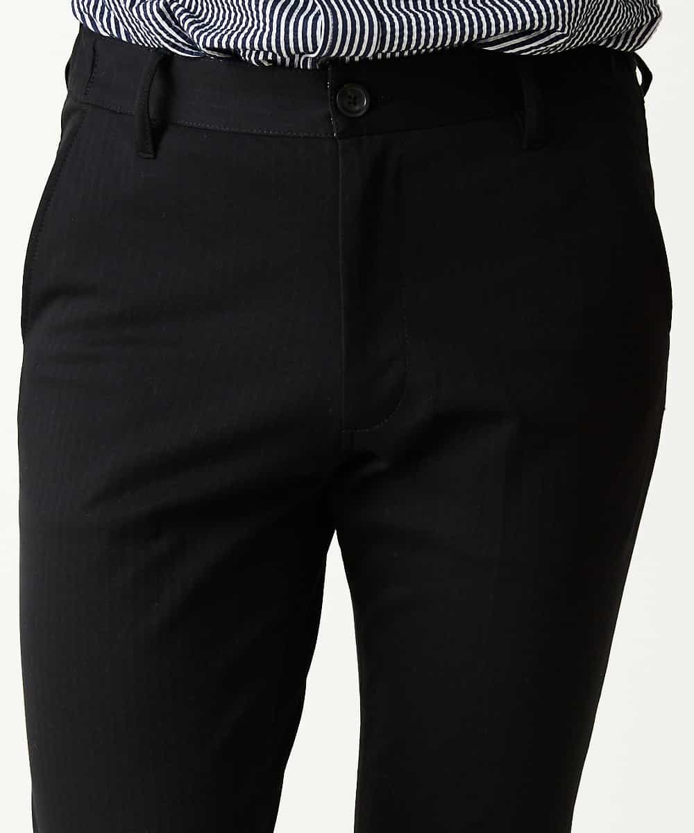 MKLGM64110 MK MICHEL KLEIN HOMME(MKミッシェルクランオム) コンパクトシルキーセットアップパンツ ブラック