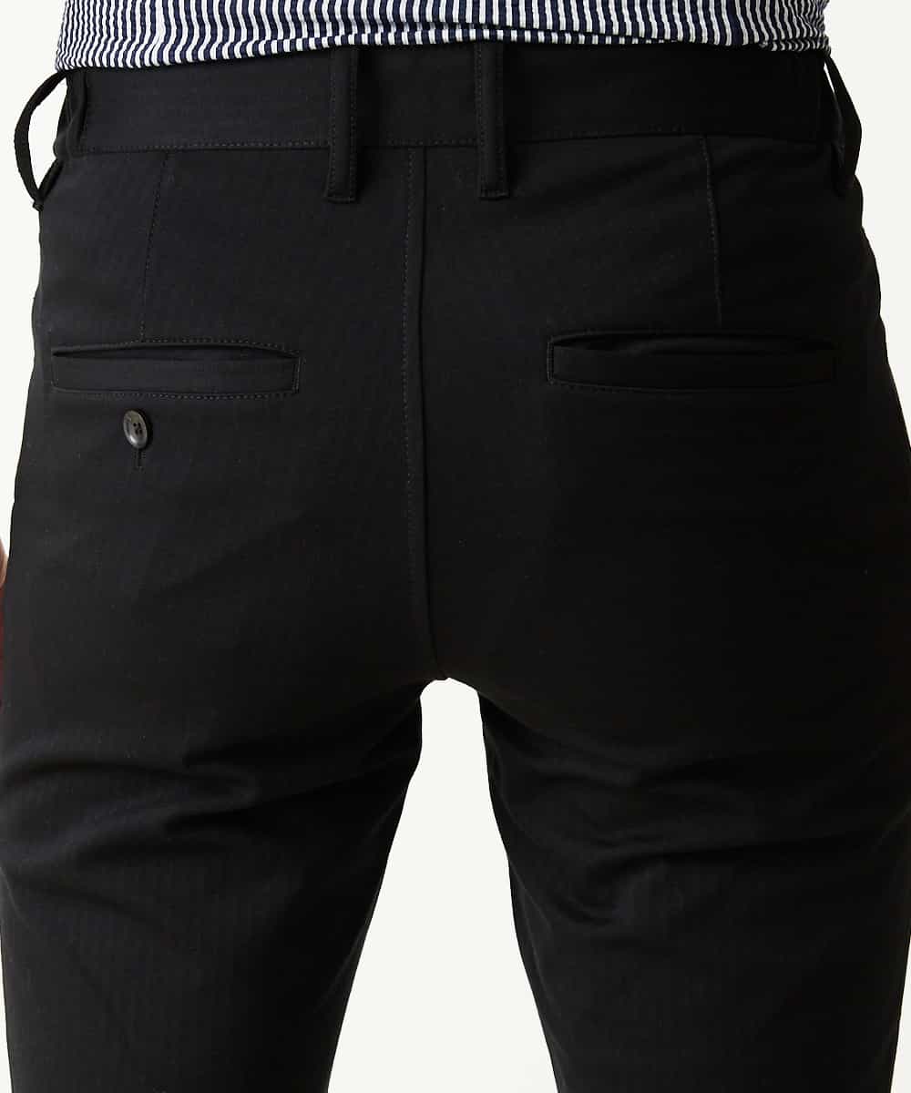 MKLGM64110 MK MICHEL KLEIN HOMME(MKミッシェルクランオム) コンパクトシルキーセットアップパンツ ブラック