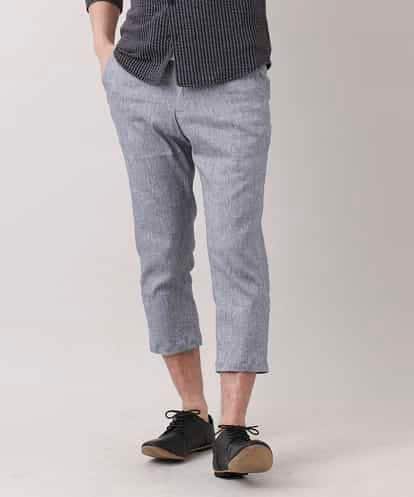 MKLGN10090 MK MICHEL KLEIN HOMME 【麻混 / ストレッチ / 初夏対応】カジュアルクロップドパンツ