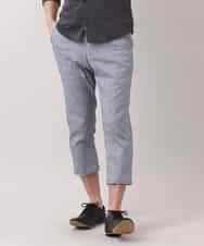 MKLGN10090 MK MICHEL KLEIN HOMME(MKミッシェルクランオム) 【麻混 / ストレッチ / 初夏対応】カジュアルクロップドパンツ ネイビー(57)