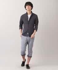 MKLGN10090 MK MICHEL KLEIN HOMME(MKミッシェルクランオム) 【麻混 / ストレッチ / 初夏対応】カジュアルクロップドパンツ ネイビー(57)