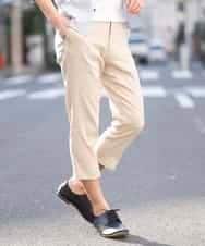 MKLGN10090 MK MICHEL KLEIN HOMME(MKミッシェルクランオム) 【麻混 / ストレッチ / 初夏対応】カジュアルクロップドパンツ アイボリー(80)