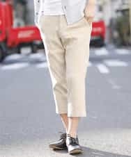 MKLGN10090 MK MICHEL KLEIN HOMME(MKミッシェルクランオム) 【麻混 / ストレッチ / 初夏対応】カジュアルクロップドパンツ アイボリー(80)