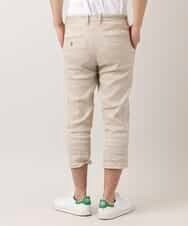 MKLGN10090 MK MICHEL KLEIN HOMME(MKミッシェルクランオム) 【麻混 / ストレッチ / 初夏対応】カジュアルクロップドパンツ アイボリー(80)