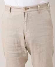 MKLGN10090 MK MICHEL KLEIN HOMME(MKミッシェルクランオム) 【麻混 / ストレッチ / 初夏対応】カジュアルクロップドパンツ アイボリー(80)