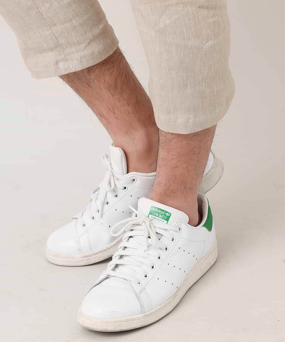 MKLGN10090 MK MICHEL KLEIN HOMME(MKミッシェルクランオム) 【麻混 / ストレッチ / 初夏対応】カジュアルクロップドパンツ アイボリー(80)