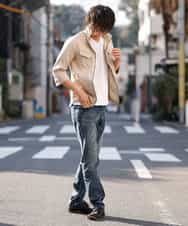 MKLGO02090 MK MICHEL KLEIN HOMME(MKミッシェルクランオム)  【快適ストレッチ】ストレッチデニムパンツ ネイビー(57)