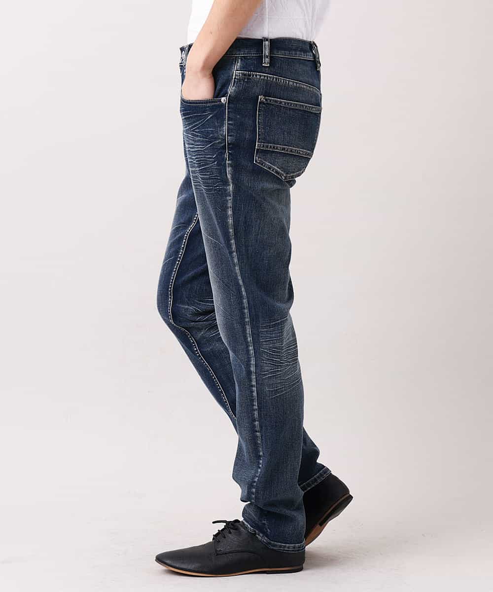 MKLGO02090 MK MICHEL KLEIN HOMME(MKミッシェルクランオム)  【快適ストレッチ】ストレッチデニムパンツ ネイビー(57)