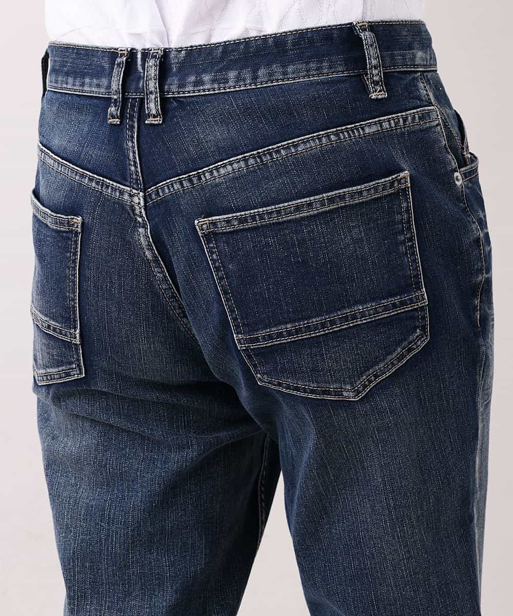 MKLGO02090 MK MICHEL KLEIN HOMME(MKミッシェルクランオム)  【快適ストレッチ】ストレッチデニムパンツ ネイビー(57)