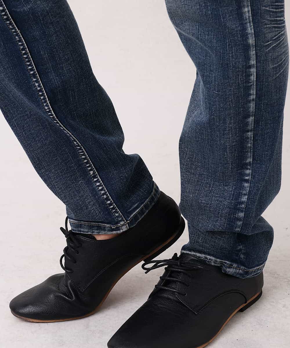 MKLGO02090 MK MICHEL KLEIN HOMME(MKミッシェルクランオム)  【快適ストレッチ】ストレッチデニムパンツ ネイビー(57)